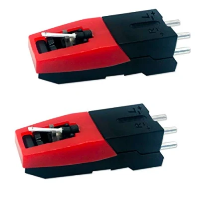 Image of 2 Pack Universal Record Player Cartridge, Replacement Vinyl Turntable Cartridge with Needle Stylus for Vintage LP Phono Phonograph