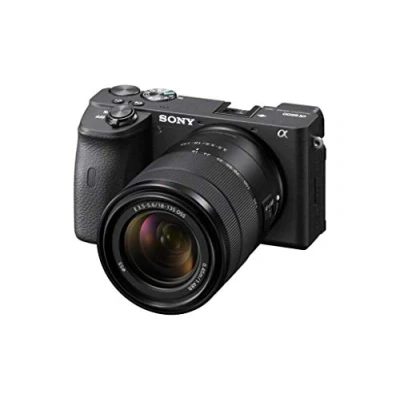 Image of Sony Alpha 6600 APS C Mirrorless Camera with 18 135mm f/3.5 5.6 Zoom Lens ( Fast 0.02s Autofocus, 5 axis in body optical image stabilisation, 4K HLG, Flip Screen for Vlogging )