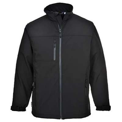 Image of Portwest TK50 Water Resistant Windproof Softshell Jacket (3L) Black, XX Large