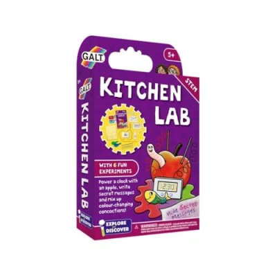 Image of Galt Kitchen Lab Science Kit For Kids Experiments Set with 6 Fun Potion Making Children Encourages Early STEM Learning Girls and Boys Ages 5 Years Plus