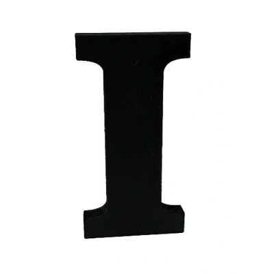 Image of Black Wooden MDF Letter I Size 13cm Tall Free Standing Letters for Arts &amp; Crafts Personalized Name Decor