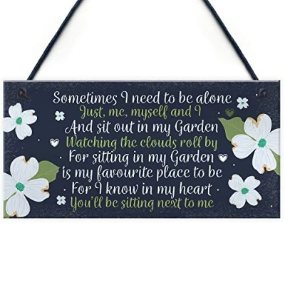 Image of RED OCEAN Garden Memorial Hanging Plaque SummerHouse Shed Sign Gifts For Mum Nan
