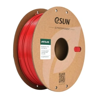 Image of eSUN PETG Filament 1.75mm, ePETG+HS High Speed 3D Printer Filament, Dimensional Accuracy +/ 0.05mm, 1KG Spool (2.2 LBS) for Speedy Printing,Fire Engine Red