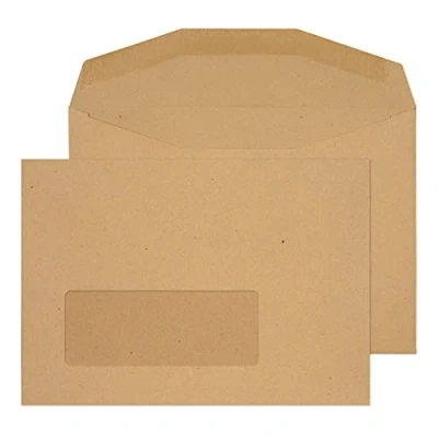 Image of Blake Purely Everyday C6 114 x 162 mm 80 gsm Gummed Mailer Window Envelopes (NV358) Manilla Pack of 1000