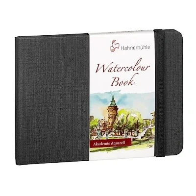 Image of Hahnemühle 200gsm Fine Grain Watercolour Book 30 Sheets Natural White A4 Landscape