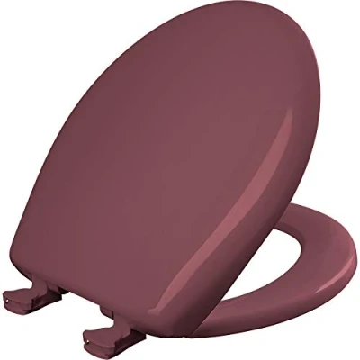 Image of Bemis 200SLOWT 343 Toilet Seat Will Slow Close, Never Loosen and Easily Remove, Raspberry, Round