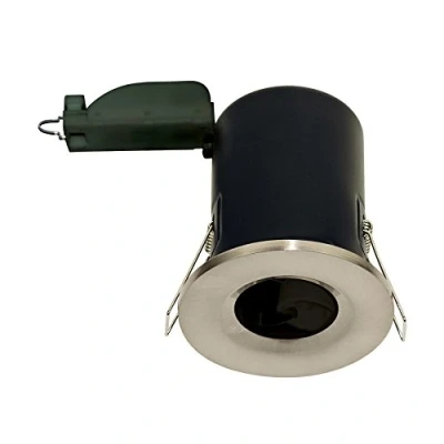 Image of Luceco Fixed Fire Rated GU10 downlight supplied Less lamp, ALUMINIUM, GU10,, Brushed Steel
