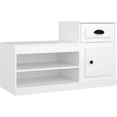 Image of vidaXL Shoe Cabinet White 100x42x60 cm Engineered Wood