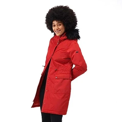 Image of Regatta Womens Lellani Waterproof Insulated Parka Coat Danger Red 16 UK