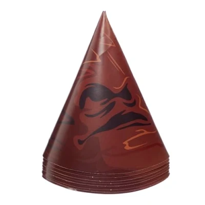 Image of Amscan 9915083 Harry Potter Hogwarts Houses Kids Birthday Paper Cone Party Hats 8 Pack