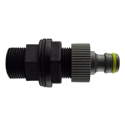 Image of 1/2&quot; bsp Threaded Water Butt/rain Barrel/Tank Outlet Adaptor/Connector with Universal Garden Hose Fitting