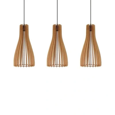 Image of Envostar Furn pendant light, birch plywood, 3 bulb