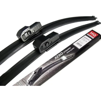 Image of HQ AUTOMOTIVE Front Windscreen Wiper Blades fits LAND ROVER Range 2pcs Replacement MK3 2001 onwards Graphite Coated Natural Rubber No Smear Judder Free Model ADA62 621 V1