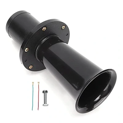 Image of Car Horn, 12V Black Vintage Air Horn Vehicle with Integrated Design, for Cars, Motorcycles, Boats, RV&#039;s UTV, Trucks