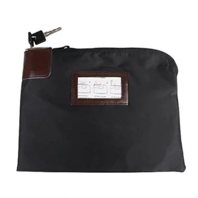 Image of Eagle Lockable Money Bag Security Black 27.5 x 20.8 3.5 cm