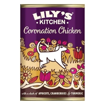 Image of Lily&#039;s Kitchen Natural Adult Dog Food Wet Tins Coronation Chicken Complete Meal Recipes (6 x 400g)