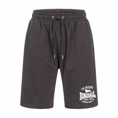 Image of Lonsdale Men&#039;s Traprain Shorts, Black/White, XL