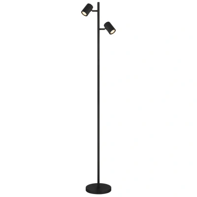 Image of James Multi Arm Floor Lamp Matt Black 2x GU10