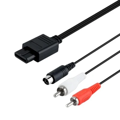 Image of Gam3Gear SNES Nintendo N64 Gamecube S Video Cable.