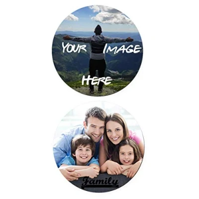 Image of Personalised Photo Coasters Your Image, Photo, Text, Logo. Wine Drinks Tea Coffee Mat (2x Round)