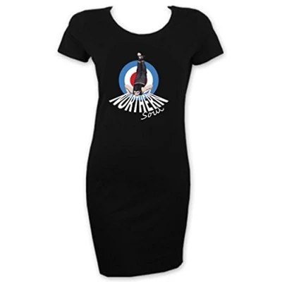 Image of Tribal T Shirts Womens Northern Soul Dancer Mod Target Dress (Medium, Black)