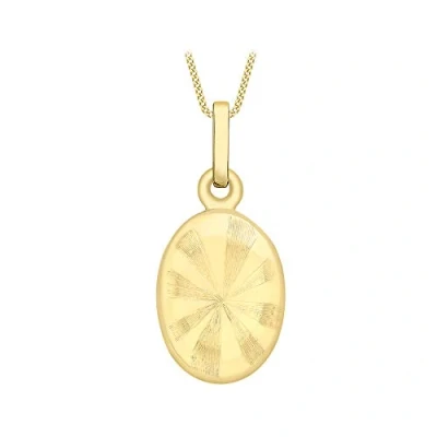 Image of Carissima Gold Women&#039;s 9ct Yellow Oval Locket Pendant on Box Chain Necklace of 46cm/18&quot;