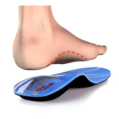 Image of PCSsole High Arch Support Shoe Insert Orthotics Insole,Insoles for Plantar Fasciitis,Flat Feet,Pronation,Heel Pain,Feet Pain Supports Insoles Men and Women, Blue, Women(4.5 5)24cm
