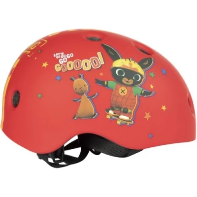 Image of Street cycle skateboard helmet for children Bing bunny bike bicycle (size S) 48 52 cm red protection