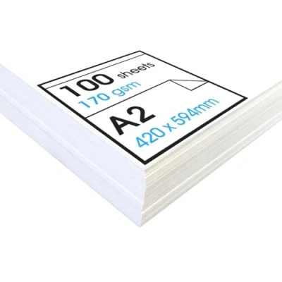Image of Artway Studio Acid Free A2 Cartridge Paper for Drawing Ideal Dry Art Applications 170gsm (100 Sheets), Off White