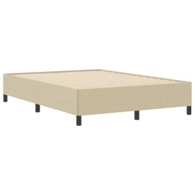 Image of vidaXL Bed Frame Light Green Grey 140x190 cm Corduroy Fabric