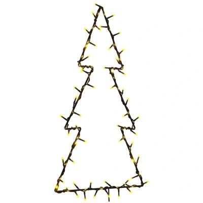 Image of vidaXL Christmas Lights Tree Silhouette 80 LEDs Warm White