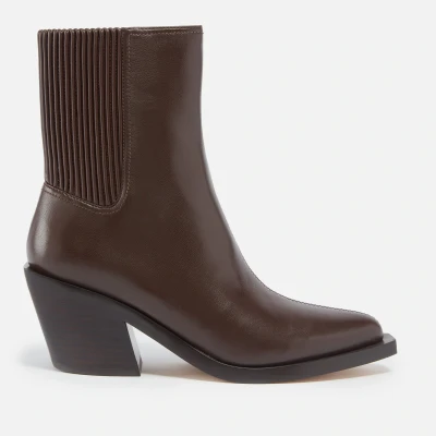 Image of Coach Prestyn Bootie Cowboy/biker ankle boot, Women&#039;s, Size: 6, Maple Sheepskin