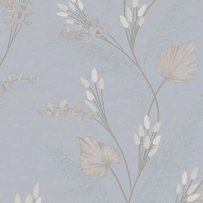 Image of Holden Decor Opus Amarante Slate Blue Wallpaper 36252 Italian Pampas Grass