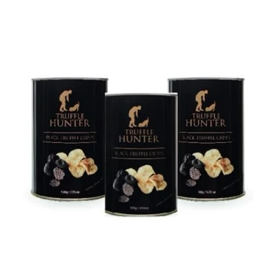 Image of TruffleHunter Black Truffle Crisps Gourmet Snack 100g X3