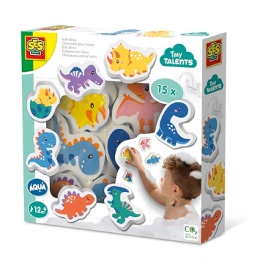 Image of SES Creative 13214 Bath Dinos, Yellow, Small