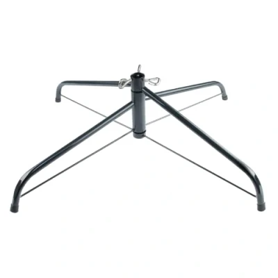 Image of EVRE Christmas Tree stand Folding Iron Metal Base Holder with Rubber Foot Pads &amp; Eye Bolt Screws, Replacement for 4ft to 8ft Xmas Artificial Trees and Poles 30cm