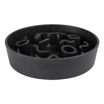Image of District 70 Bamboo Dog Slow Feeder, 28 cm, Dark Grey