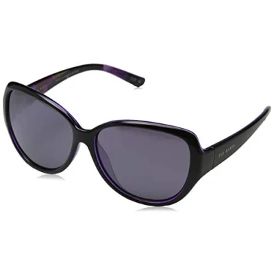 Image of Ted Baker London Women&#039;s Shay Sunglasses, Black/Purple, 7 1 4 UK