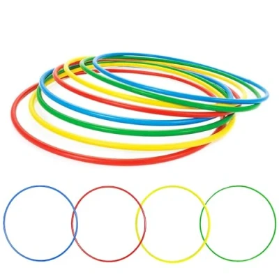 Image of FlickBuyz Hula Hoop Multicolor Fitness Hoops Plain and Glitter 55cm, 65cm, 75 cm Plastic Hoops, Dance Exercise Hoola (16, (75cm))
