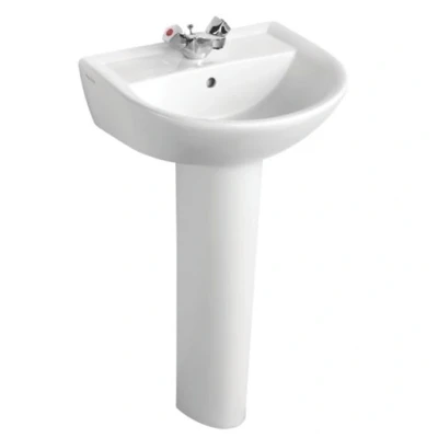 Image of Armitage Shanks Sandringham 31 S161601 550mm 1 Tap Hole Basin &amp; Pedestal Pack