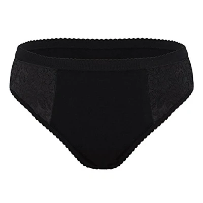 Image of NRS Healthcare P andS Ladies High Leg Lace Protection Pant, Black (Eligible for VAT Relief in The UK)