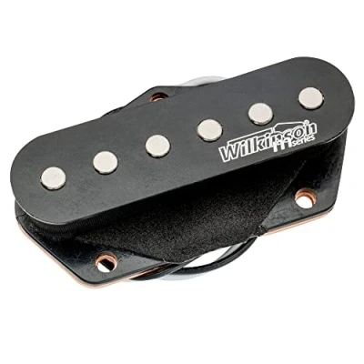 Image of Wilkinson WOV Vintage Alnico 5 Telecaster Bridge Pickup for Tele Style Electric Guitar, Black