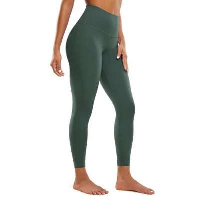 Image of CRZ Yoga Women&#039;s Butterluxe Leggings 25&#039;&#039; High Waisted Workout Gym Buttery Soft Pants Dark Forest Green 12