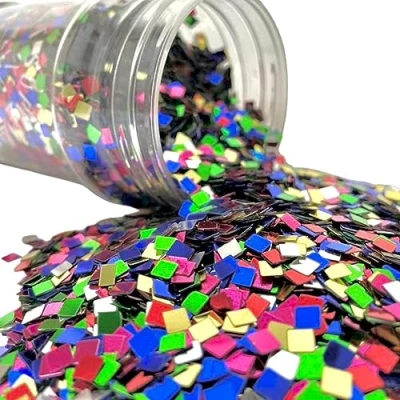 Image of Multi Coloured Square Confetti Jar