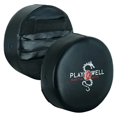 Image of Martial Arts Round Focus Smartie Striking Punching Pads PAIR