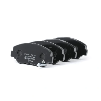 Image of 06450S9AA00, 06450S9AA01, 06450S9AE50, 06450S9AE51, 06450SCVA02 Brake pad set BREMBO P 28 035 with acoustic wear warning without accessories