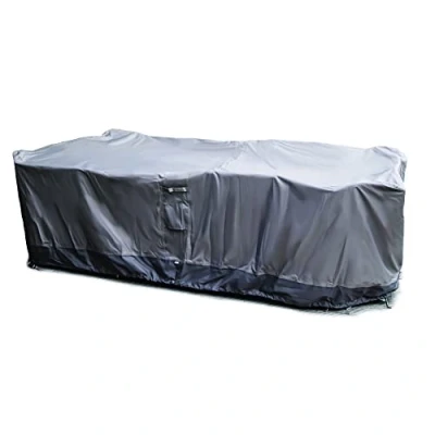 Image of Maypole 8 Seater Rectangular Table &amp; Chairs Covers 600D Oxford Heavy Duty Water Resistant PVC Lined