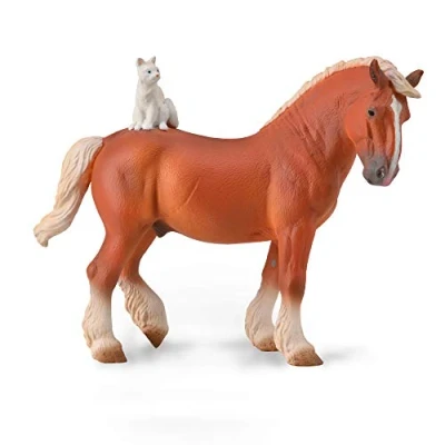 Image of CollectA Draft Horse with Cat