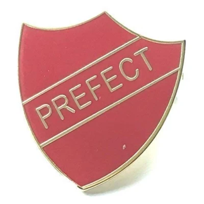 Image of emblems gifts School Prefect Large Brooch Style Red Enamel Lapel Pin Badge
