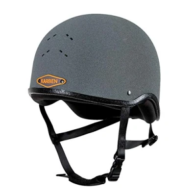 Image of Shires KARBEN Jockey Skull Cap Riding Hat/Helmet, in Grey 59 Cm,